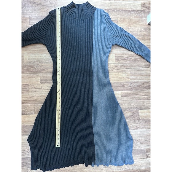 Lane Bryant Womens Fitted Sweater Dress Size 22/24 Black Colorblock Office - Picture 7 of 8